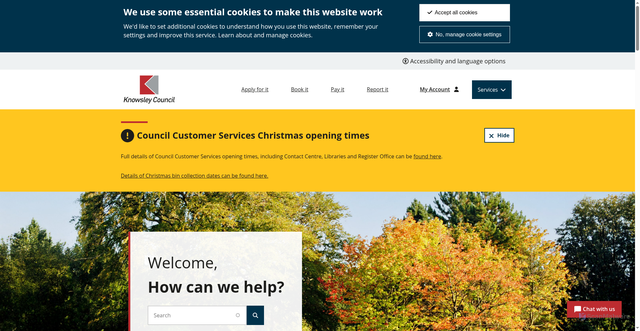 Security scan screenshot of https://www.knowsley.gov.uk/