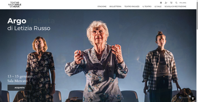 Security scan screenshot of https://www.teatronazionalegenova.it/