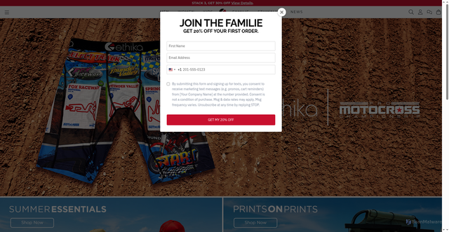 Security scan screenshot of https://ethika.com