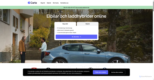 Security scan screenshot of https://carla.se