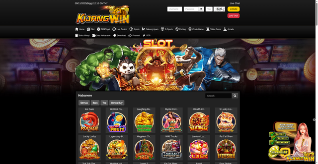 Security scan screenshot of https://ndx-kijangbucin.click/desktop/game/slot/habanero