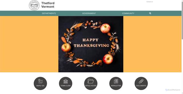 Security scan screenshot of https://www.thetfordvt.gov/