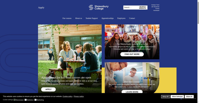 Security scan screenshot of https://www.shrewsbury.ac.uk/