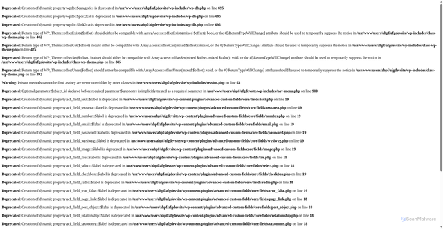 Security scan screenshot of https://ahpf.org