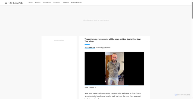 Security scan screenshot of https://www.the-leader.com/story/news/local/2025/12/29/corning-restaurants-open-new-years-day-2026-hours/87827217007/