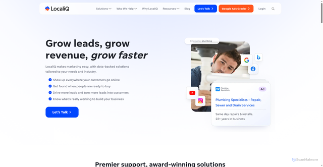 Security scan screenshot of https://localiq.com
