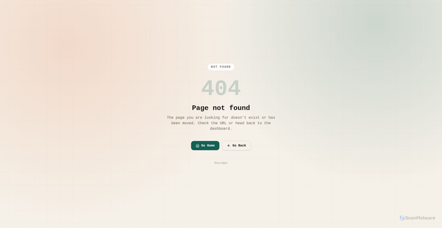 Security scan screenshot of https://photobet.net/config/