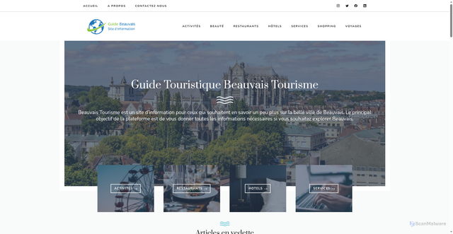 Security scan screenshot of https://www.beauvaistourisme.fr/