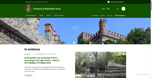 Security scan screenshot of https://www.comune.montalto-dora.to.it/it-it/home