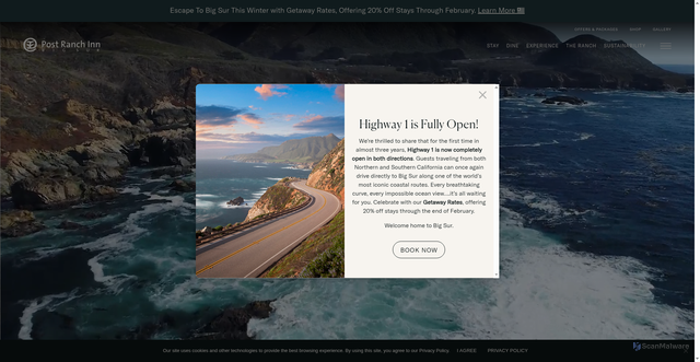 Security scan screenshot of https://postranchinn.com/