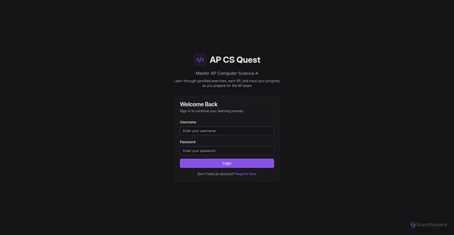Security scan screenshot of https://apcsquest.com/
