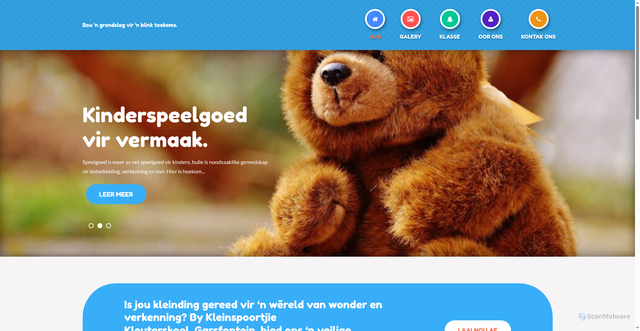 Security scan screenshot of https://kleinspoortjie.co.za