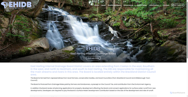Security scan screenshot of http://www.ehidb.org.uk