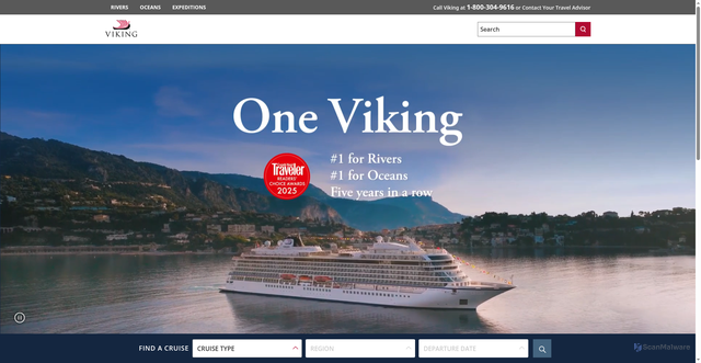 Security scan screenshot of https://www.vikingcruises.com/