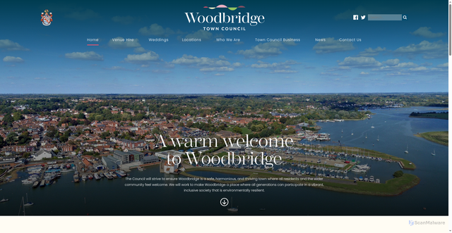 Security scan screenshot of http://www.woodbridge-suffolk.gov.uk