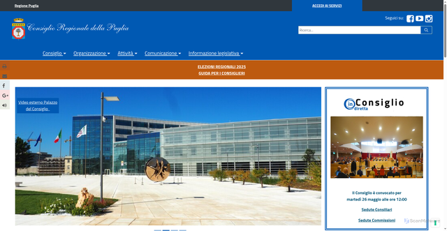 Security scan screenshot of https://www.consiglio.puglia.it