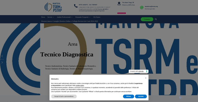 Security scan screenshot of https://www.professionisanitariemantova.it/