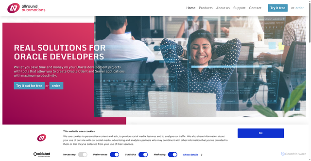Security scan screenshot of https://allroundautomations.com