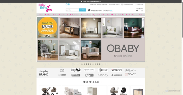 Security scan screenshot of https://www.babythingz.com