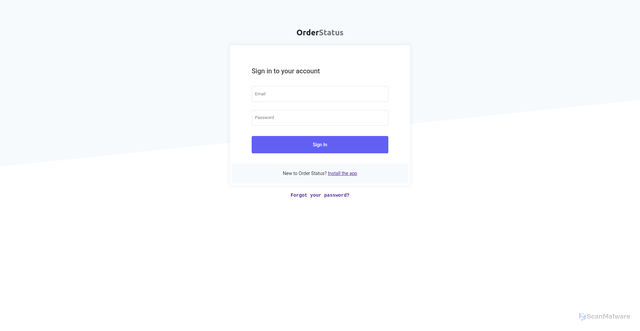 Security scan screenshot of https://orderstatus.w3apps.co