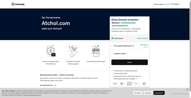 Security scan screenshot of https://atchol.com