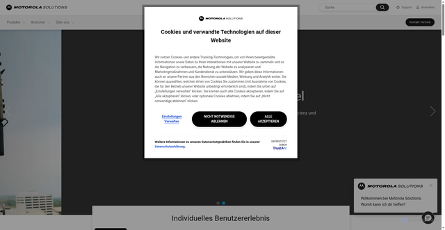 Security scan screenshot of https://www.motorolasolutions.com