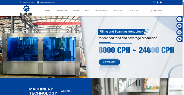 Security scan screenshot of https://willmanmachinery.com