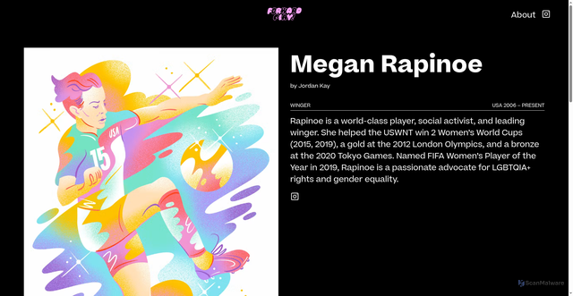 Security scan screenshot of https://www.forward-play.com/page/megan-rapinoe