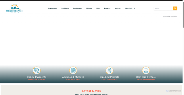 Security scan screenshot of https://mexicobeachfl.gov/