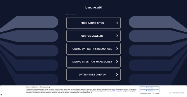 Security scan screenshot of https://loveone.wiki