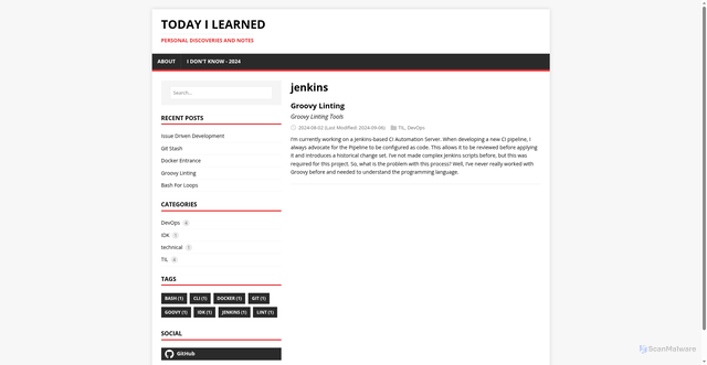 Security scan screenshot of https://til-9w0.pages.dev/tags/jenkins/