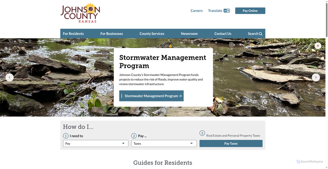 Security scan screenshot of https://www.jocogov.org/