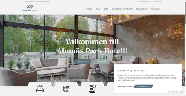 Security scan screenshot of https://almnaspark.se