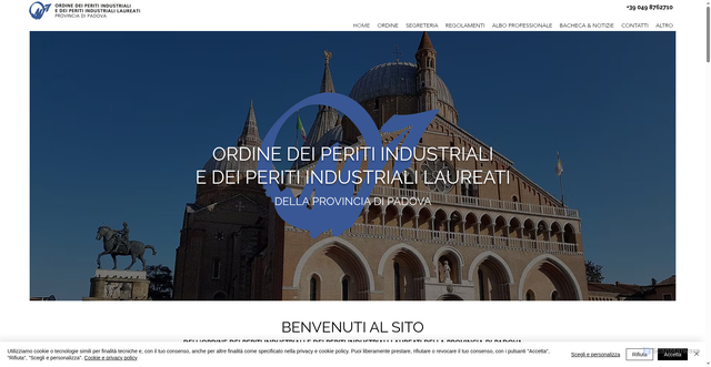 Security scan screenshot of https://www.perindpadova.it/