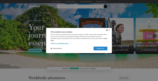 Security scan screenshot of https://www.journaway.com
