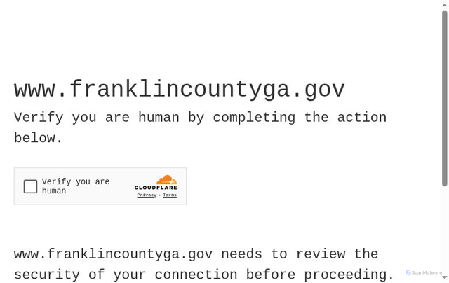 Security scan screenshot of https://www.franklincountyga.gov/