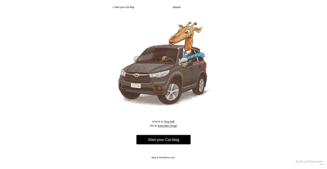Security scan screenshot of https://car.blog