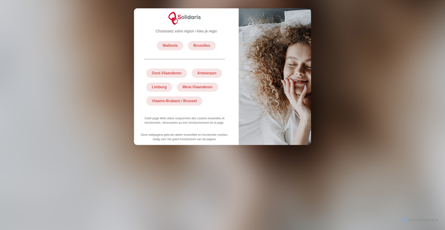 Security scan screenshot of https://solidaris.be