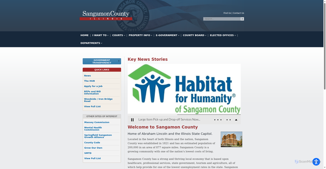 Security scan screenshot of https://sangamonil.gov/
