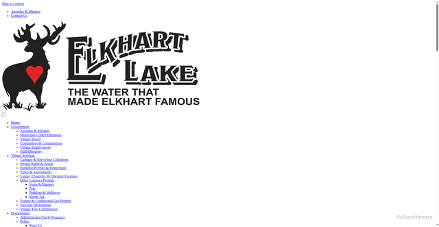 Security scan screenshot of https://elkhartlakewi.gov/