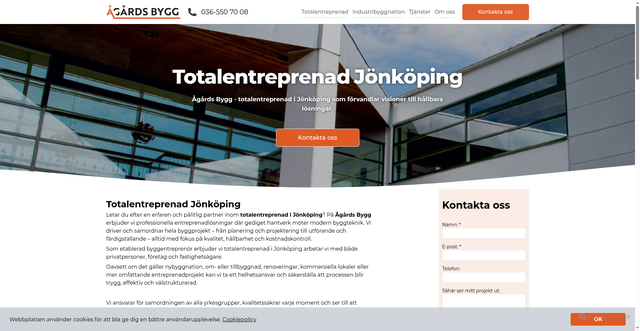Security scan screenshot of https://totalentreprenadjonkoping.se