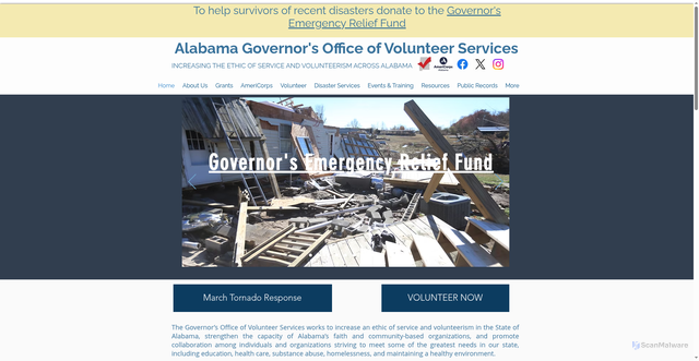 Security scan screenshot of https://www.servealabama.gov/