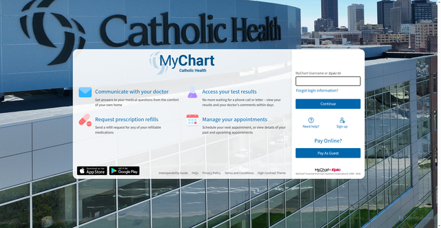 Security scan screenshot of https://mychart.et1144.epichosted.com