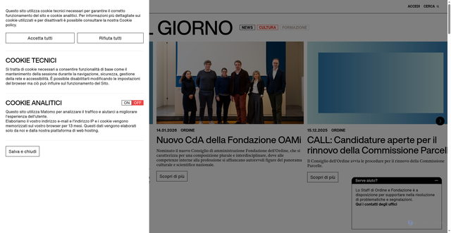 Security scan screenshot of https://ordinearchitetti.mi.it/it