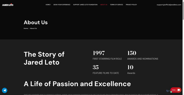 Security scan screenshot of https://officialjaredleto.com/about-us-2/