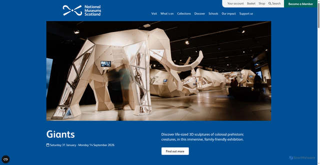 Security scan screenshot of https://www.nms.ac.uk/
