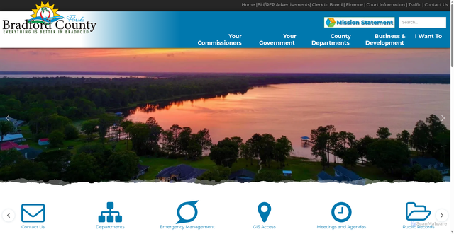 Security scan screenshot of https://bradfordcountyfl.gov/