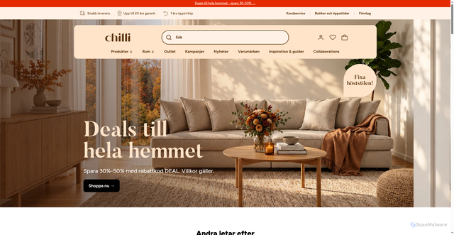 Security scan screenshot of https://chilli.se