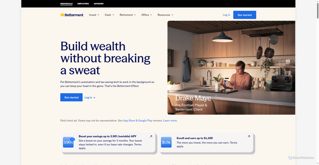 Security scan screenshot of https://www.betterment.com