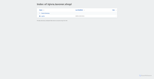 Security scan screenshot of http://tavoner.shop/qivra.tavoner.shop/